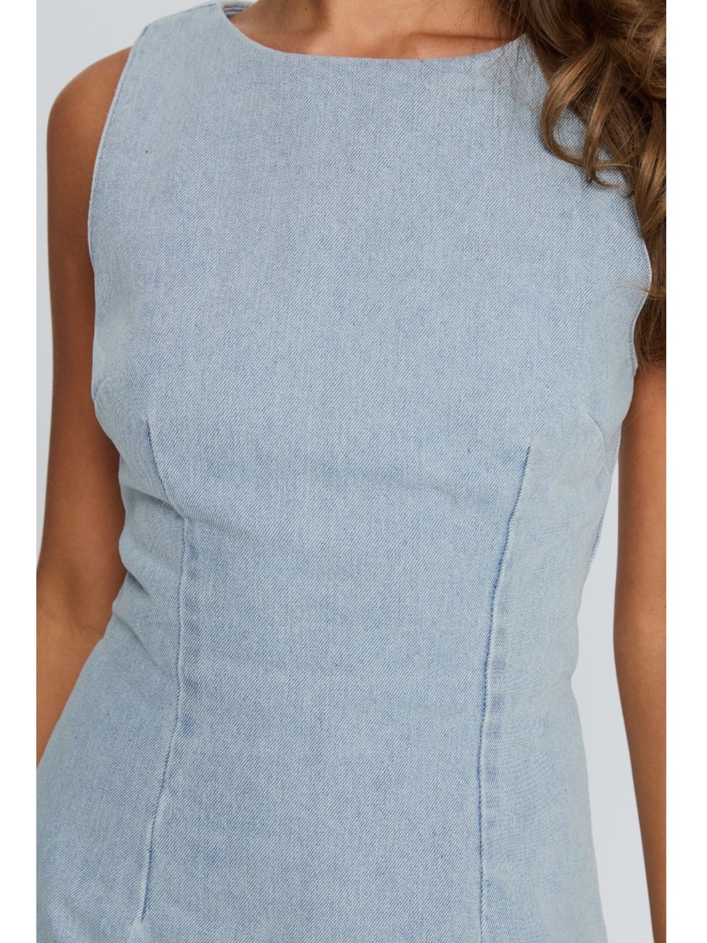Princess Polly Ainsleigh Shift Denim Romper Light Wash New! - Picture 5 of 10